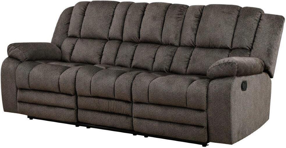 Gray microfiber reclining online sofa