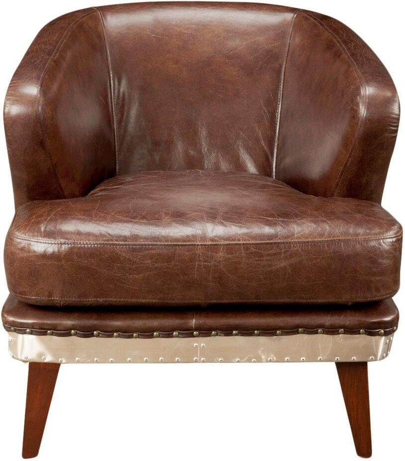 Preston Dark Brown Club Chair 1stopbedrooms