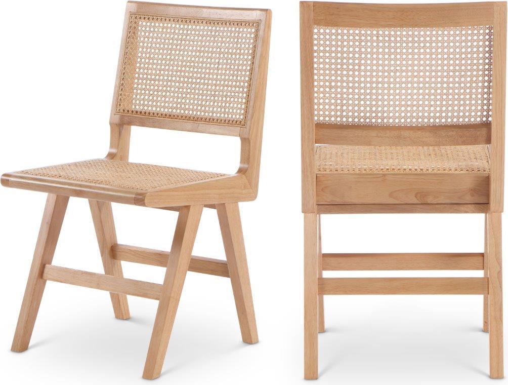 Preston Natural Dining Side Chair Set of 2 by Meridian 1StopBedrooms