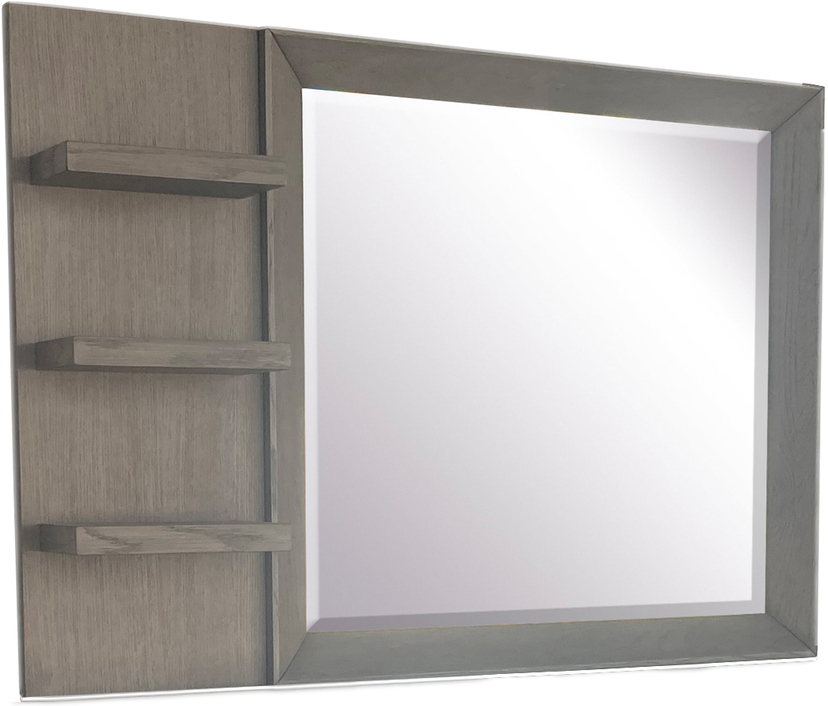 Pure Modern Bedroom Mirror with Shelves In Grey by Parker House