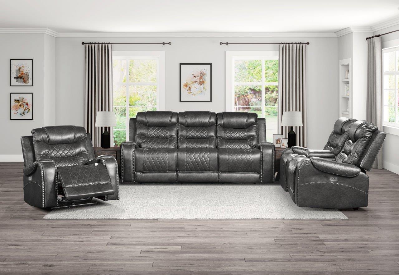 Putnam Gray Double Reclining Living Room Set