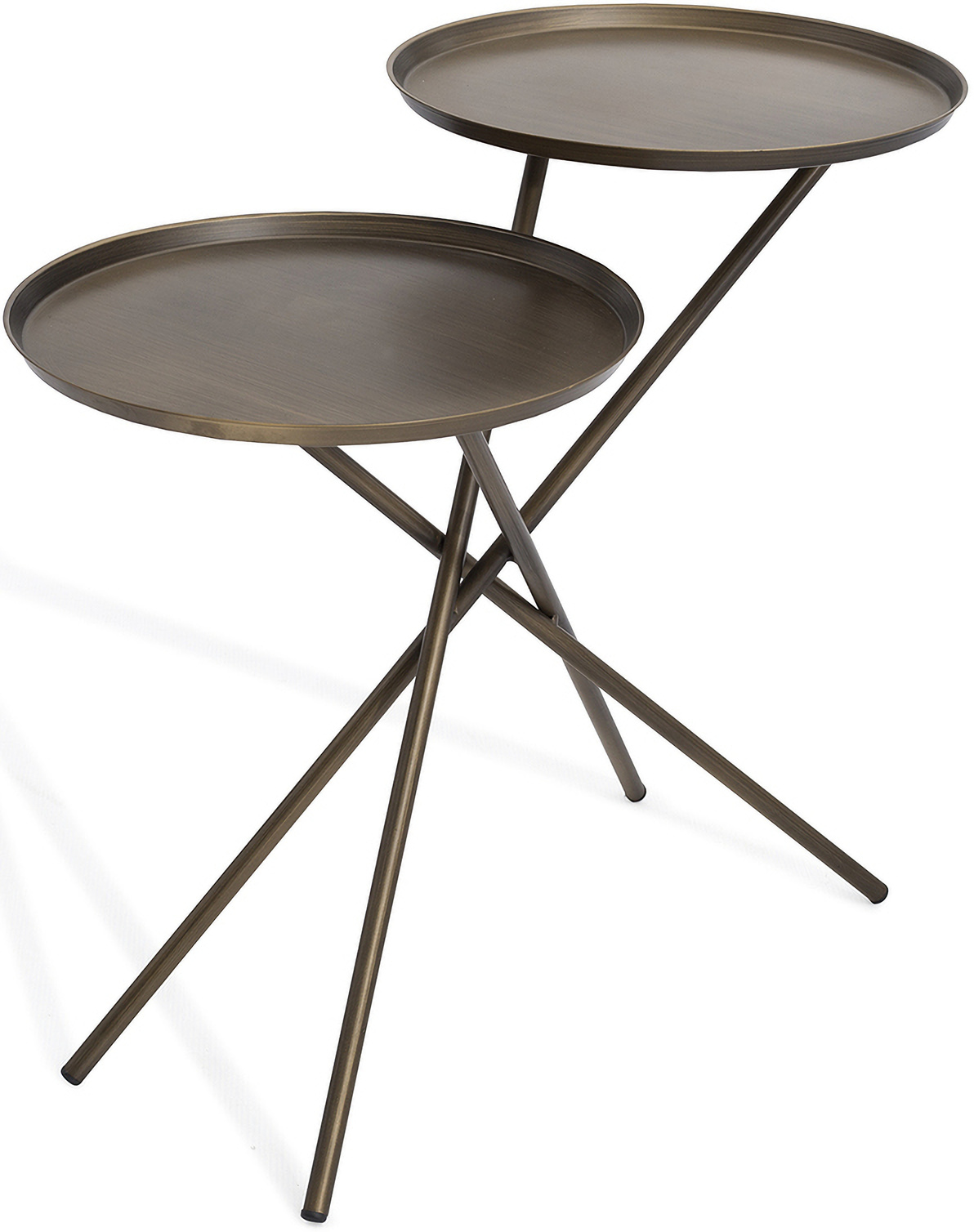 Python Antique Brass End Table