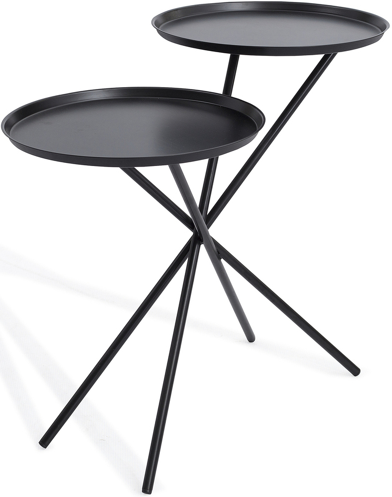 Python Brushed Black End Table