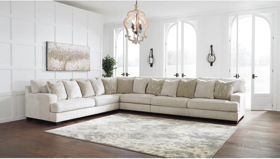 Rawcliffe 5 Piece Sectional - Parchment