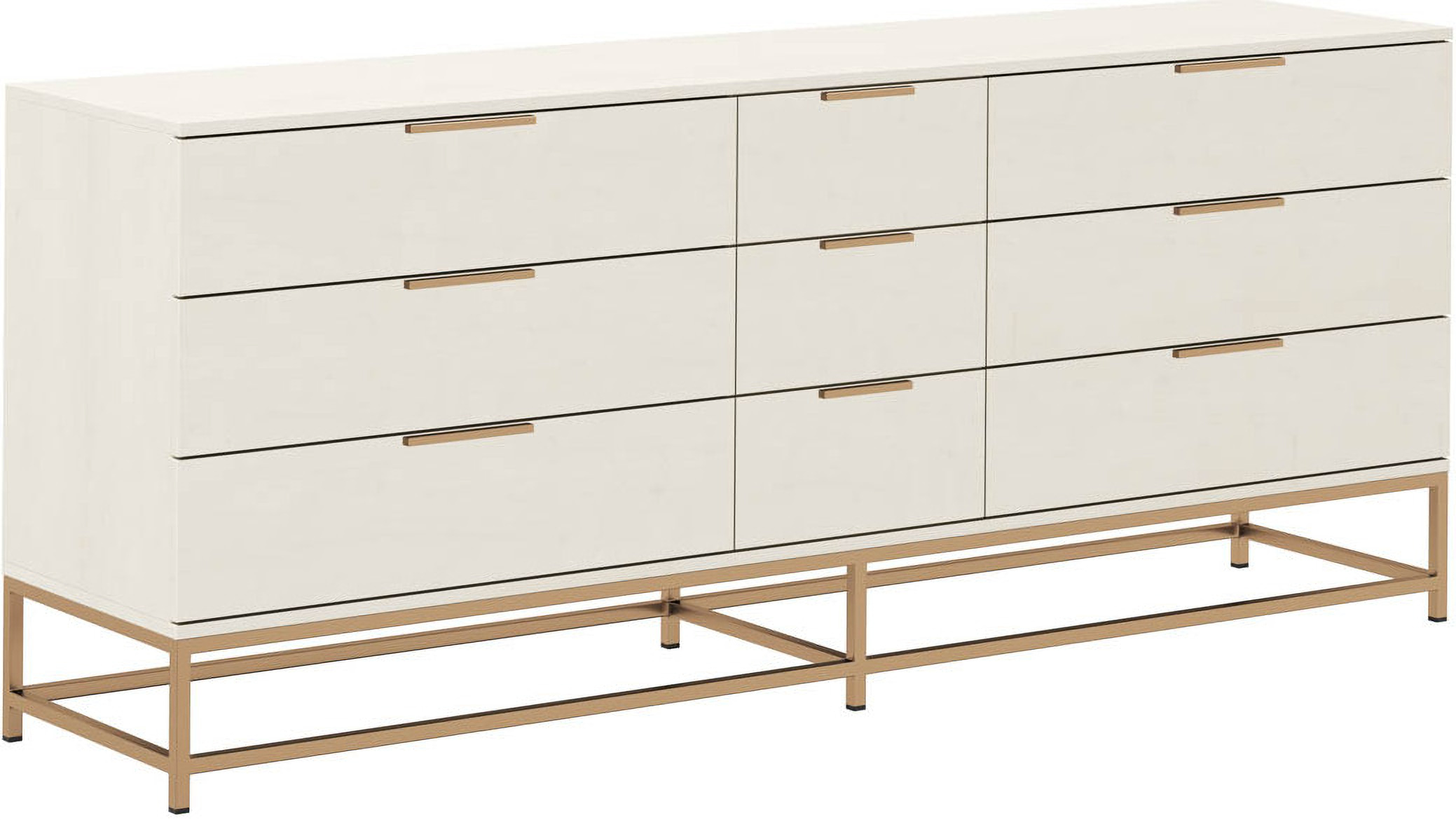 Rebel Large Dresser In Champagne Gold And Cream 1StopBedrooms
