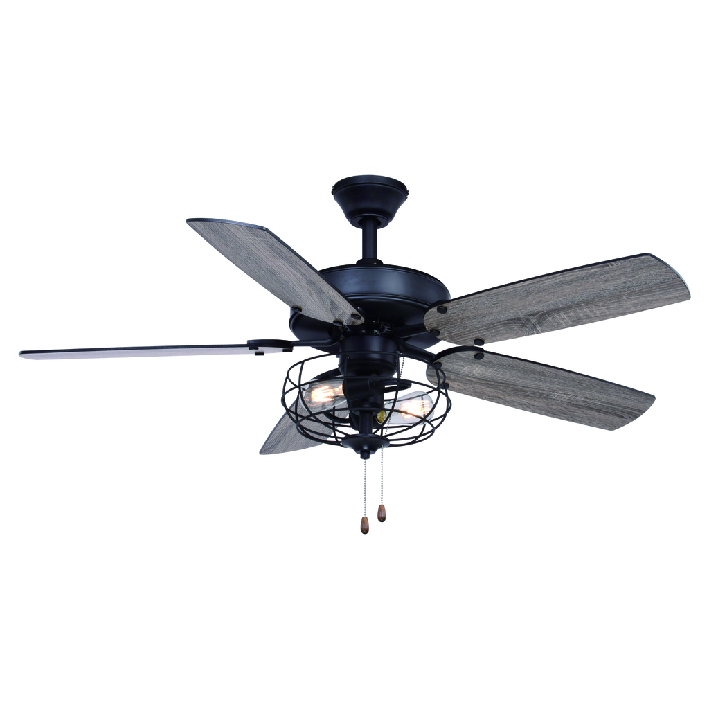 Fan Reed Reed 48 Inch Ceiling Fan In Matte Black by Vaxcel | 1StopBedrooms