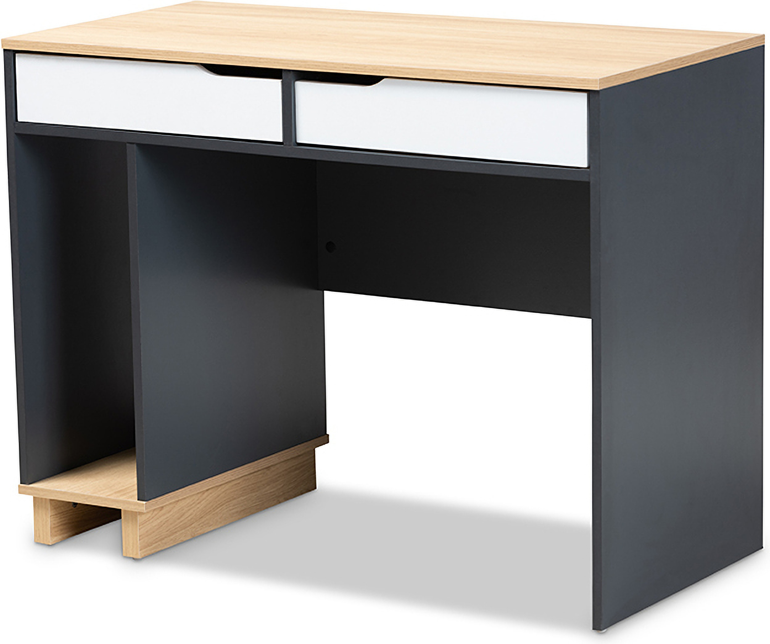 Reed Mid Century Modern 2 Drawer Multicolor Wood Computer Desk 1stopbedrooms