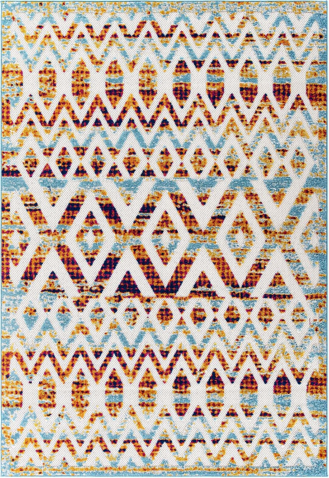 Reflect Multicolor Tamako Diamond And Chevron Moroccan Trellis 8x10 Indoor Outdoor Area Rug R 1177b 810 1stopbedrooms