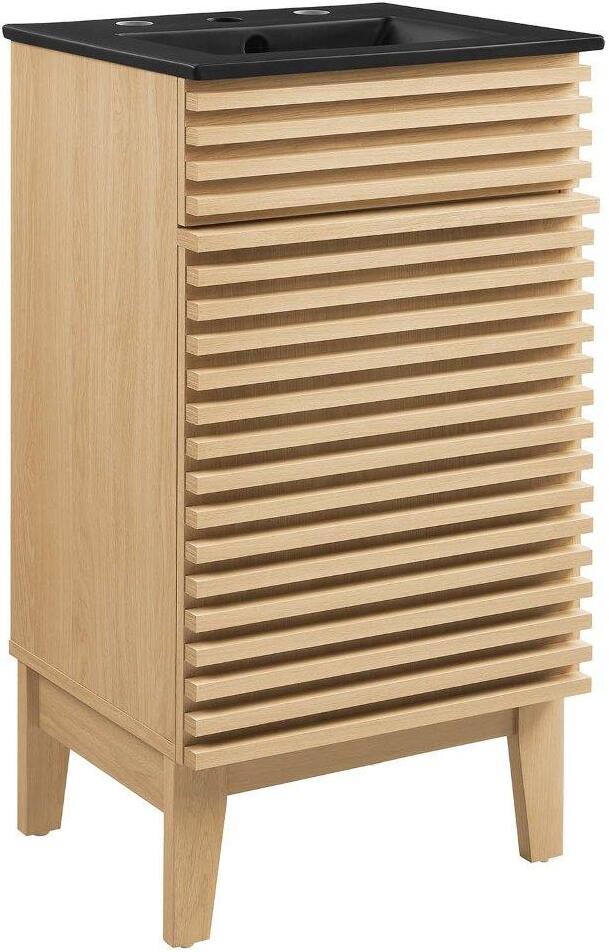 Render 18 Inch Bathroom Vanity In Oak Black by Modway | 1StopBedrooms