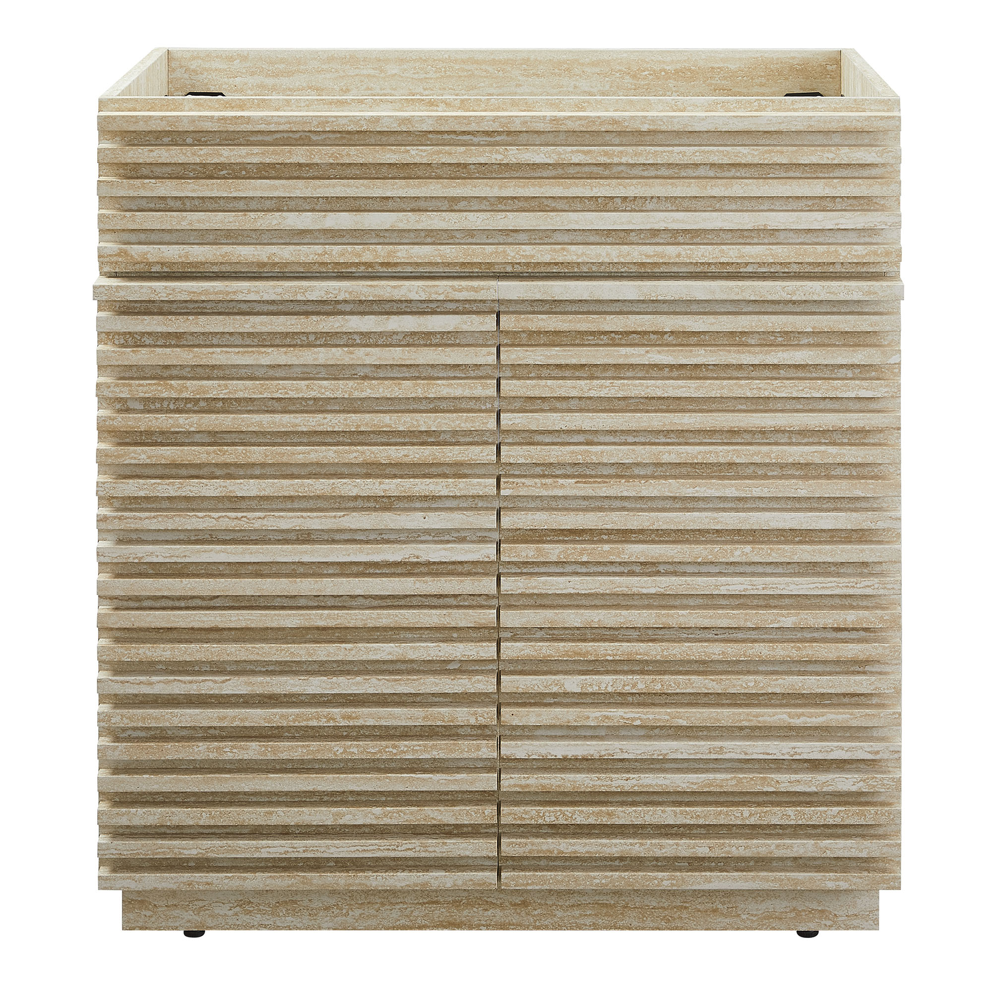 Render 30 Inch Faux Travertine Bathroom Vanity Cabinet In Travertine by ...
