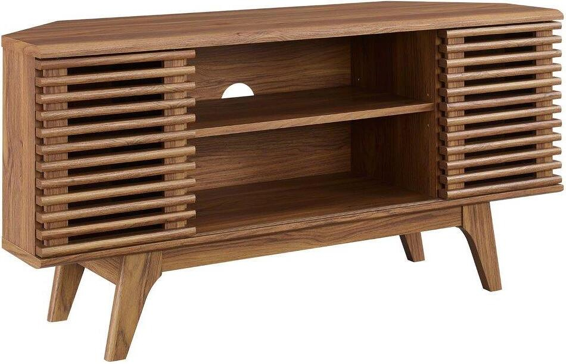 Render Walnut 46 Inch Corner TV Stand