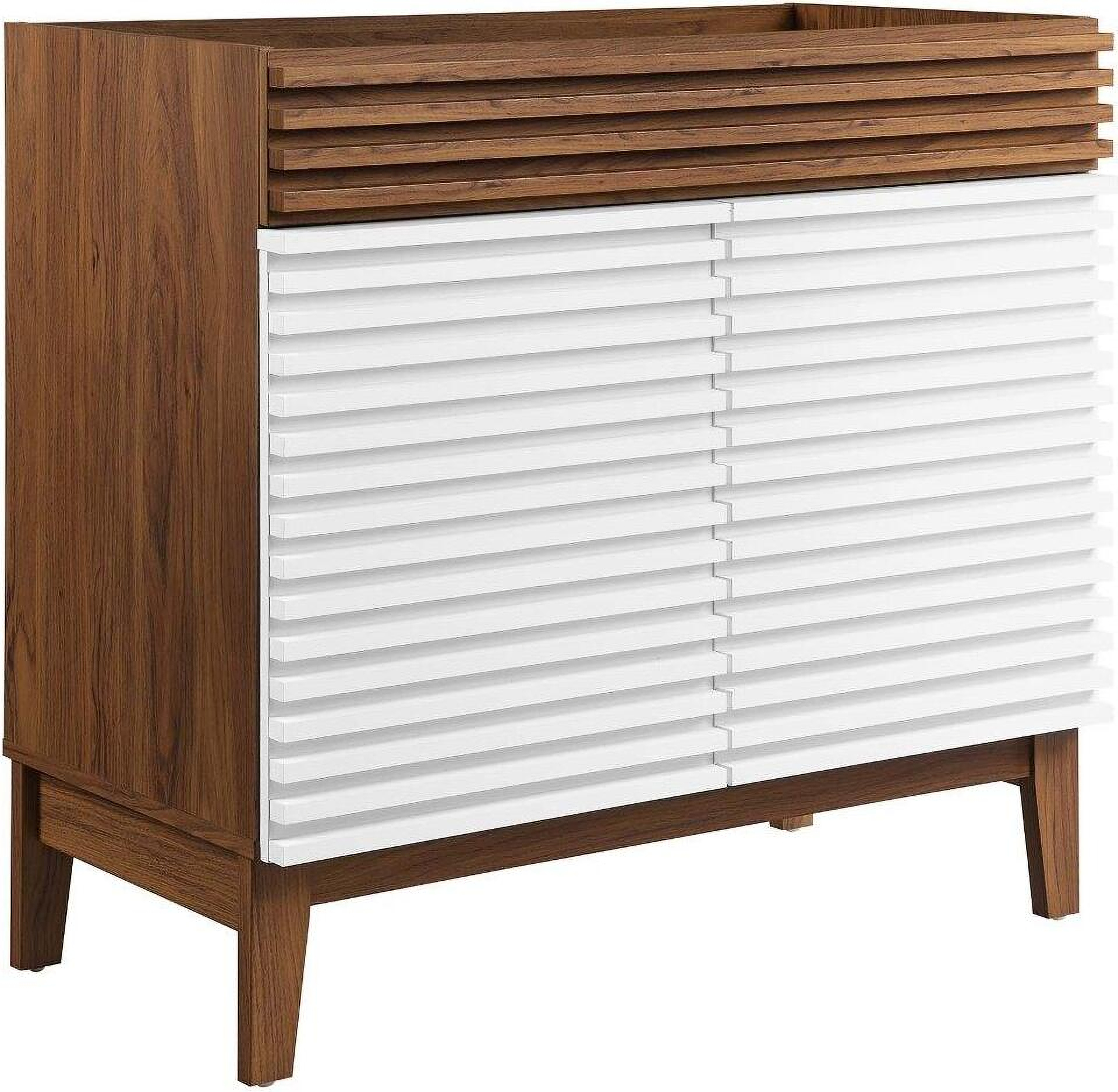 Render Walnut White 36 Inch Bathroom Vanity Cabinet by Modway ...