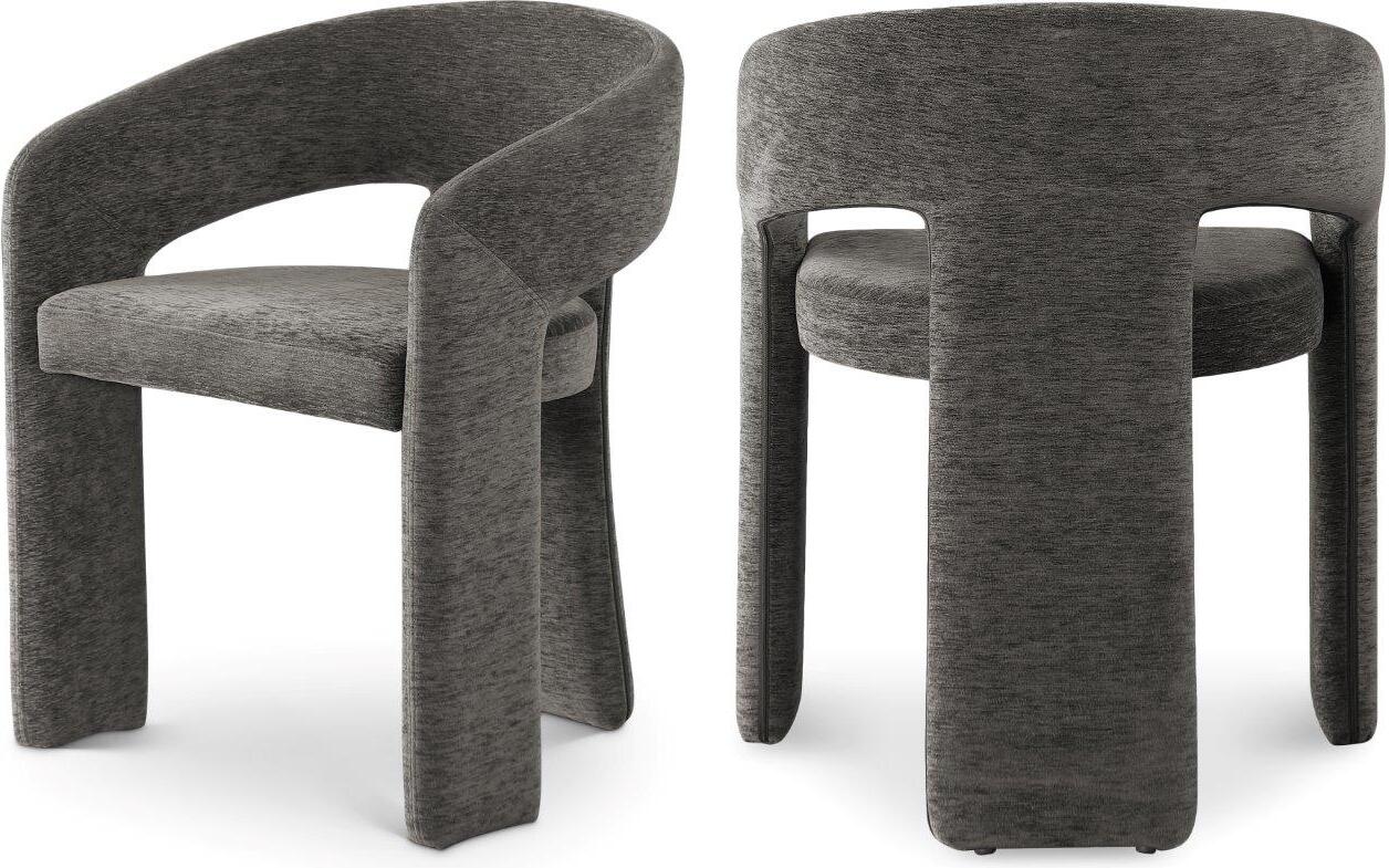 Rendition Grey Plush Fabric Dining Chair by Meridian 1StopBedrooms