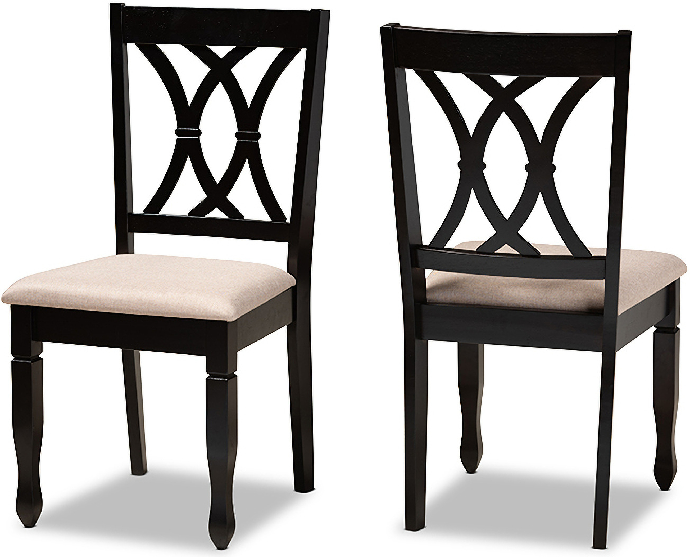 Espresso best sale dining chairs