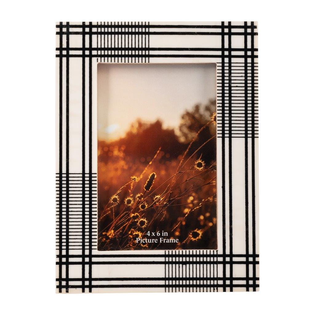 Noir Black Bevelled Glass Photo Frame 4x6