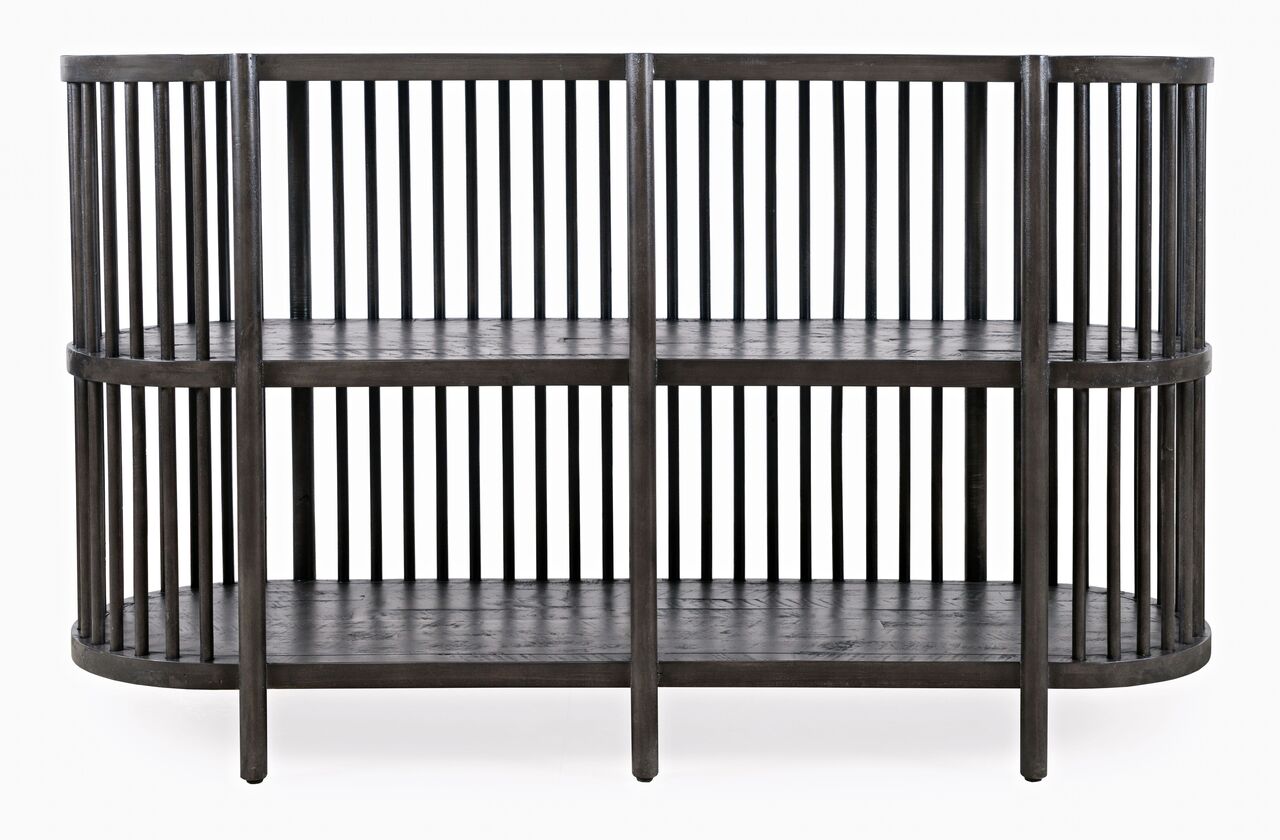 Rhapsody 54 Inch Open Storage Accent Cabinet In Black by Jofran ...