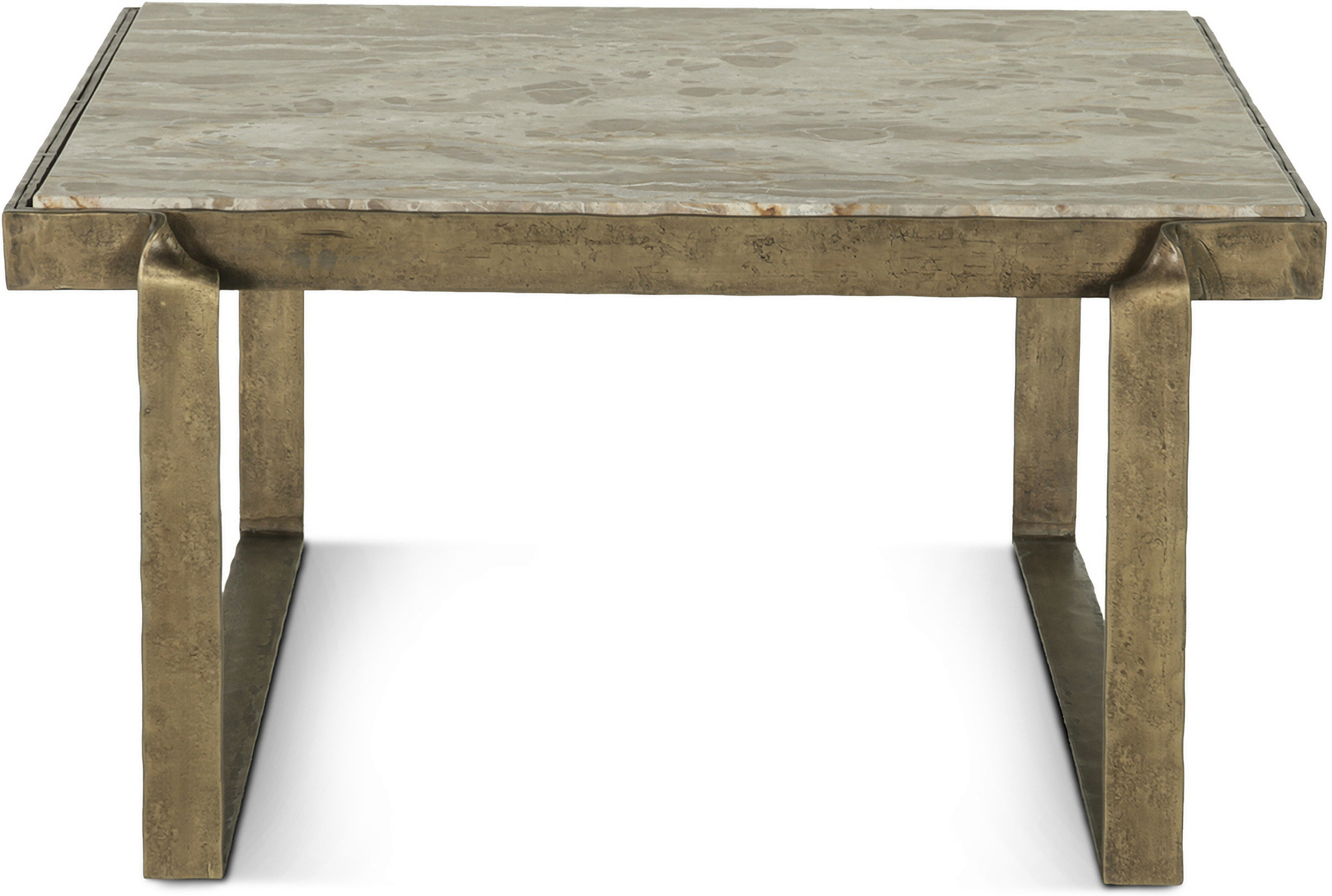 Rhodes 32 Inch Coffee Table In Marble and Antique Brass by Home Trends ...