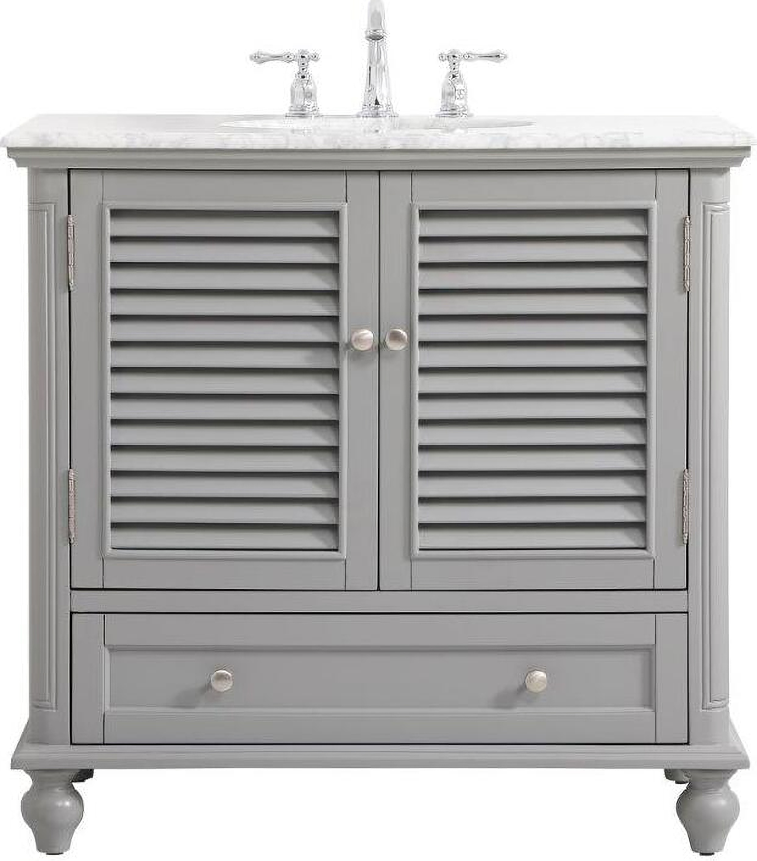 Rhodes 36 Inch Single Bathroom Vanity In Grey by Elegant Lighting ...