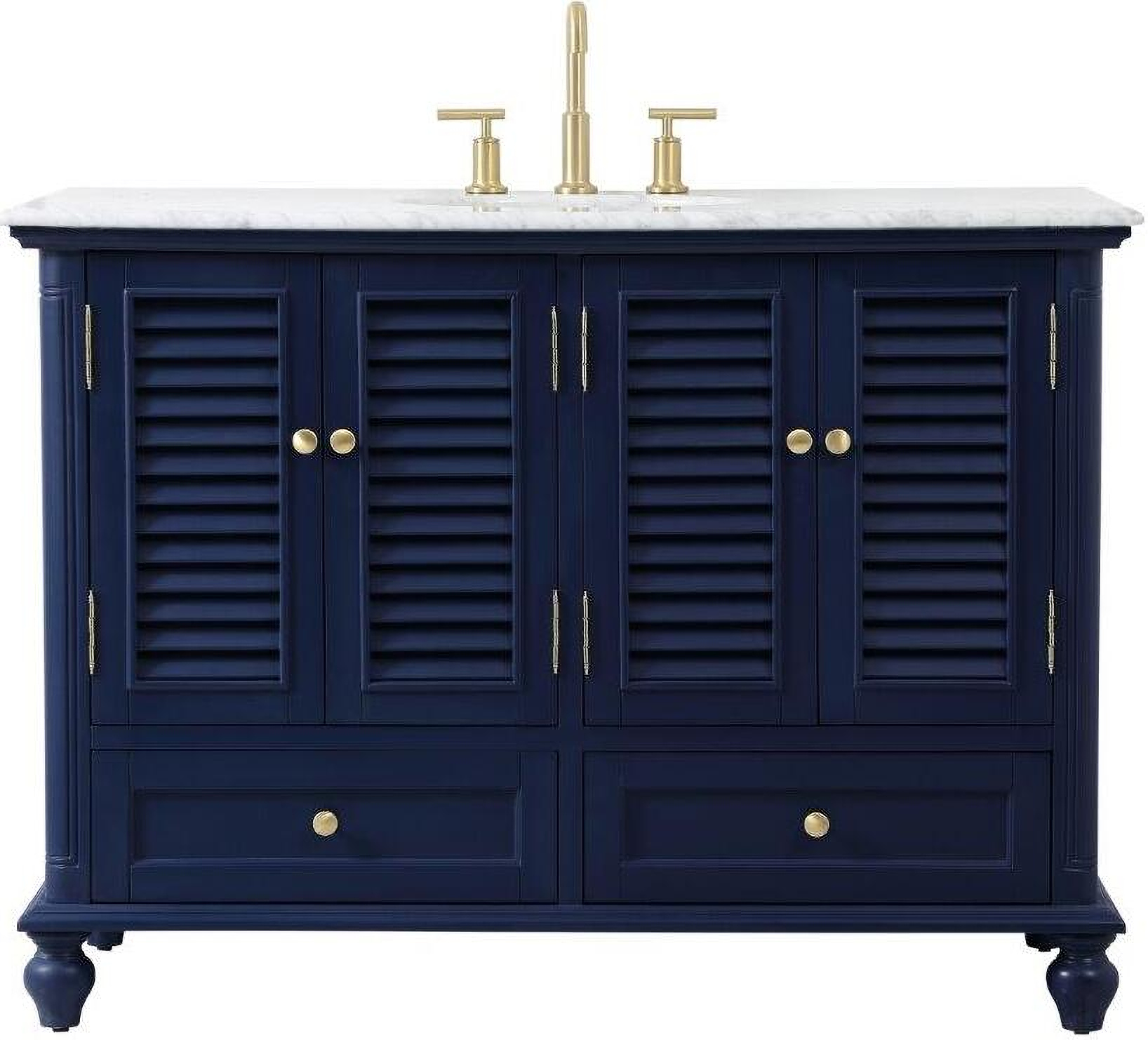 Rhodes 48 Inch Single Bathroom Vanity In Blue by Elegant Lighting ...