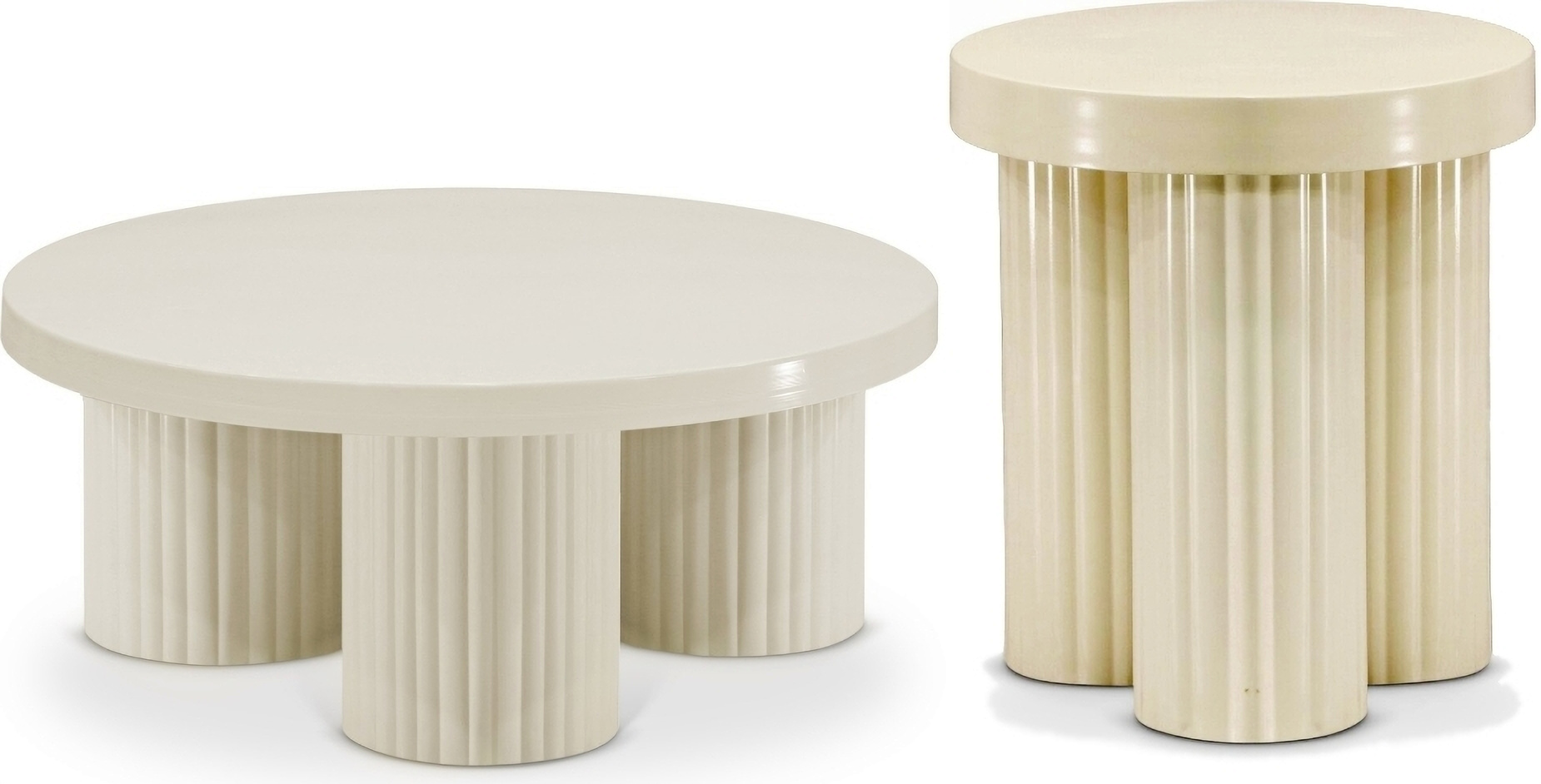 Rhodes Occasional Table Set In Cream by Meridian | 1StopBedrooms