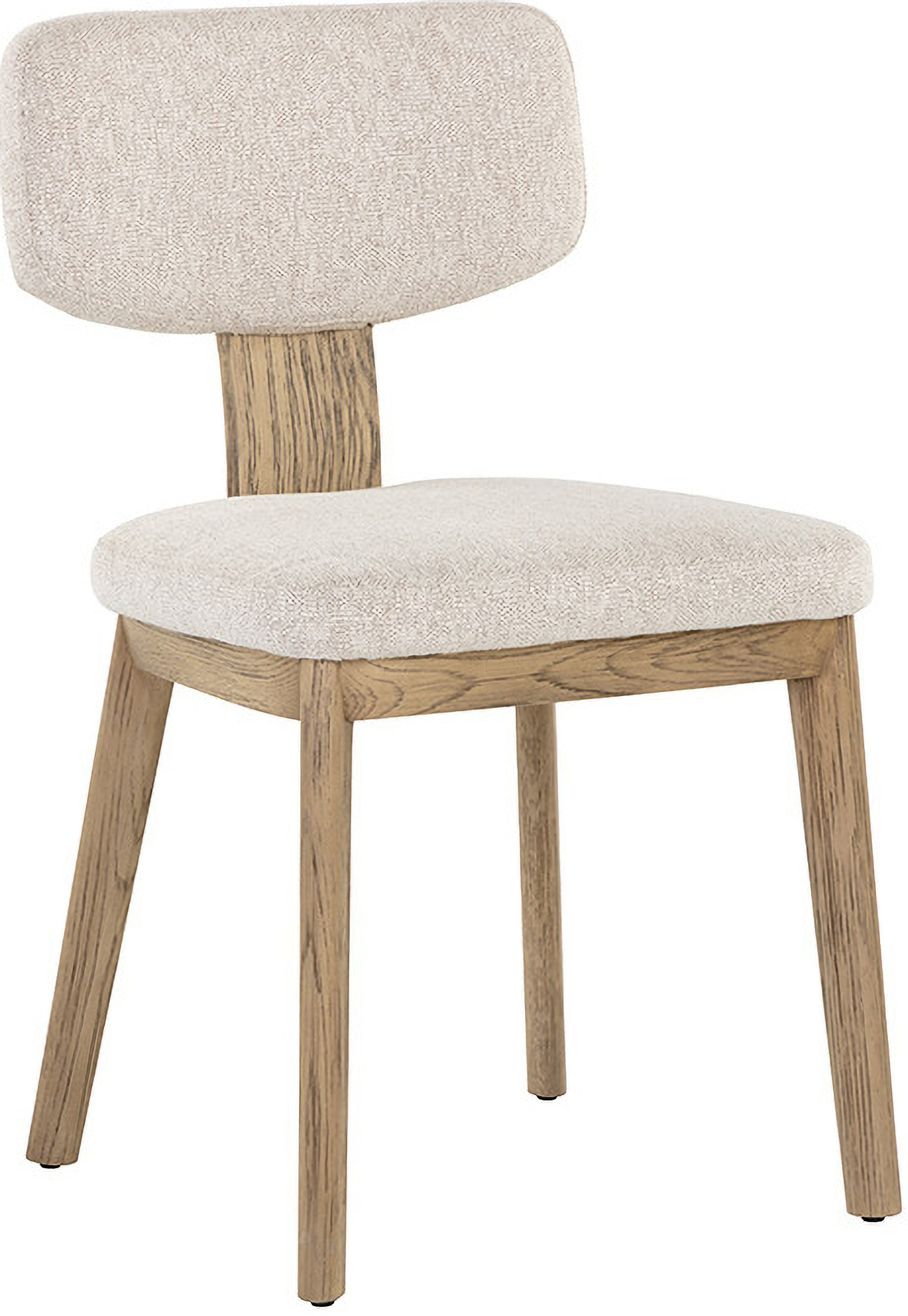 Oak and best sale cream dining chairs