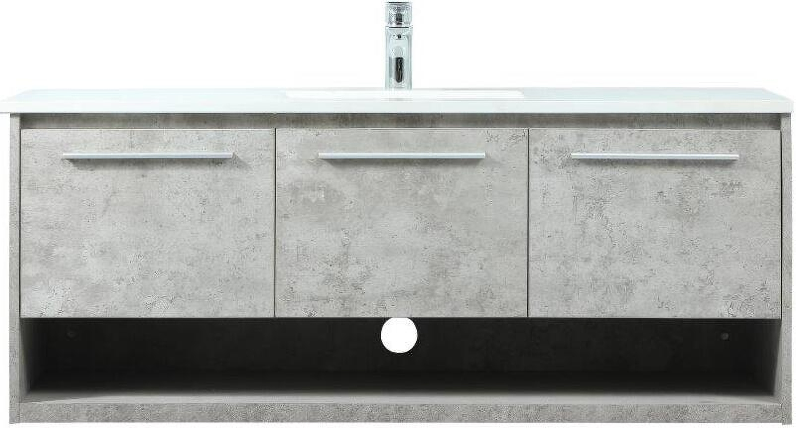 Roman 48 Inch Single Bathroom Vanity In Concrete Grey by Elegant ...