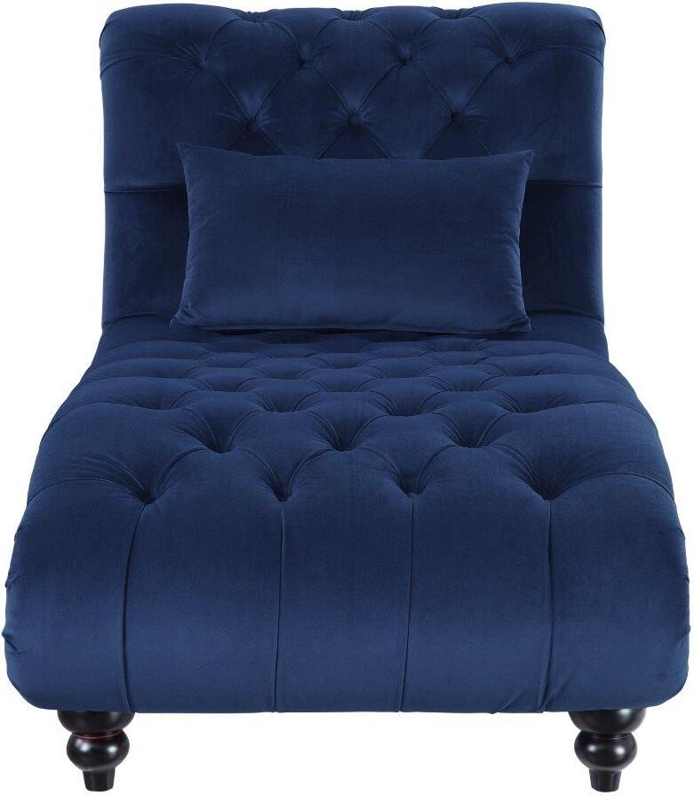 Rosalie Navy Blue Chaise by Homelegance 1StopBedrooms