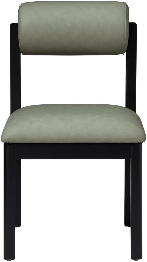 Roundhill Vegan Leather Upholstered Dining Chair Set of In Green