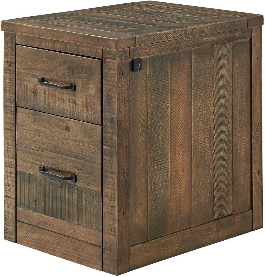 Rustic 2 Drawer File Cabinet With Fingerprint Lock In Natural Brown By Martin Svensson Home 1stopbedrooms