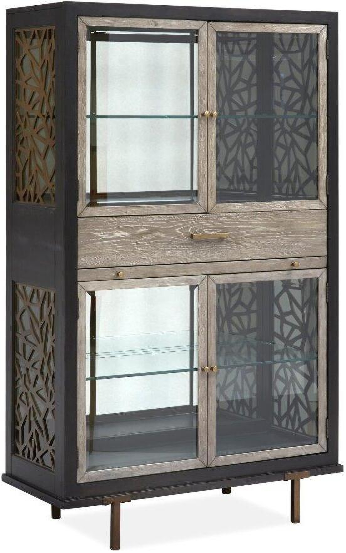 Ryker Nocturn Black And Coventry Grey Display Cabinet By Magnussen ...