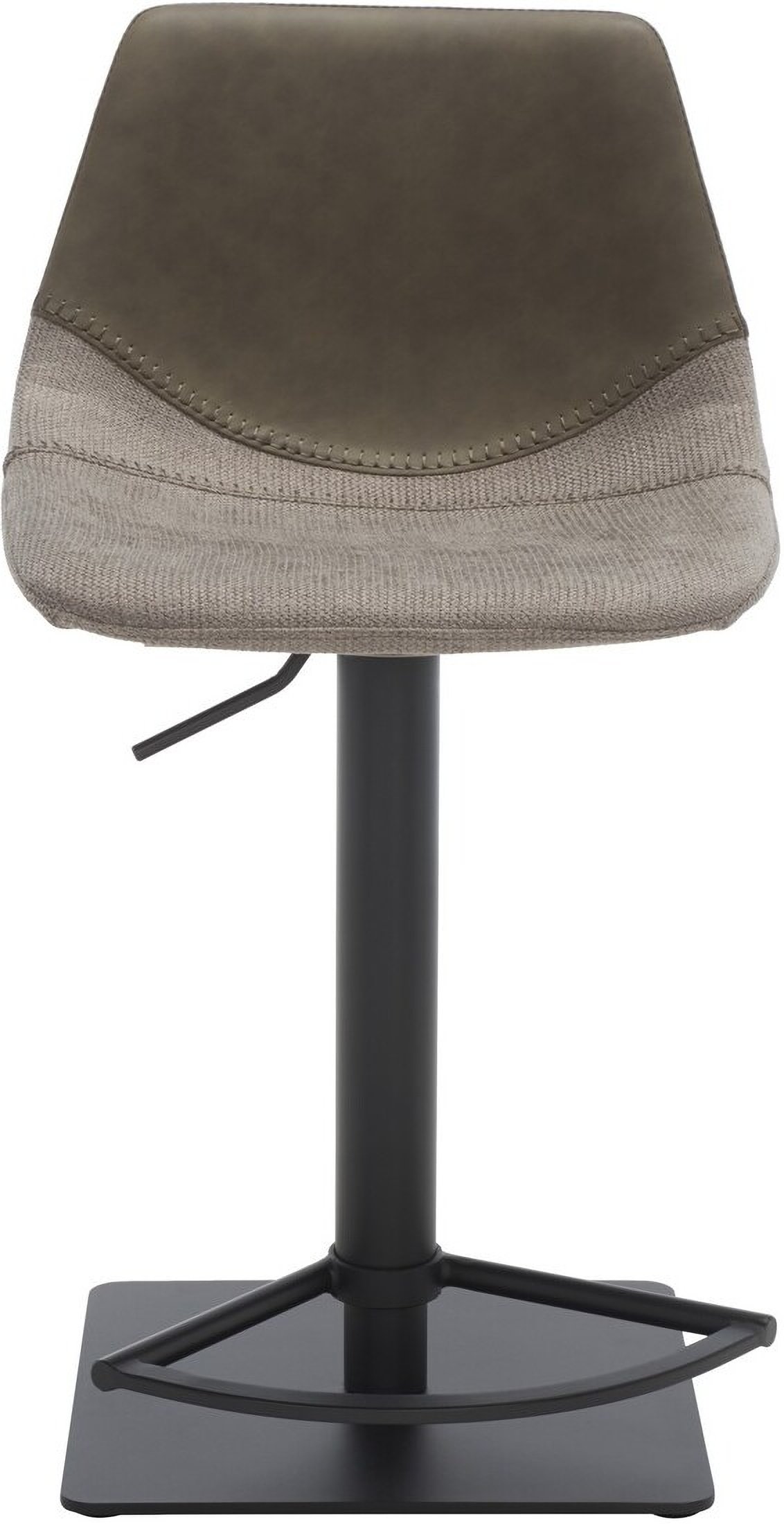 Rylen Gas Lift Bar Stool in Grey by Safavieh 1StopBedrooms