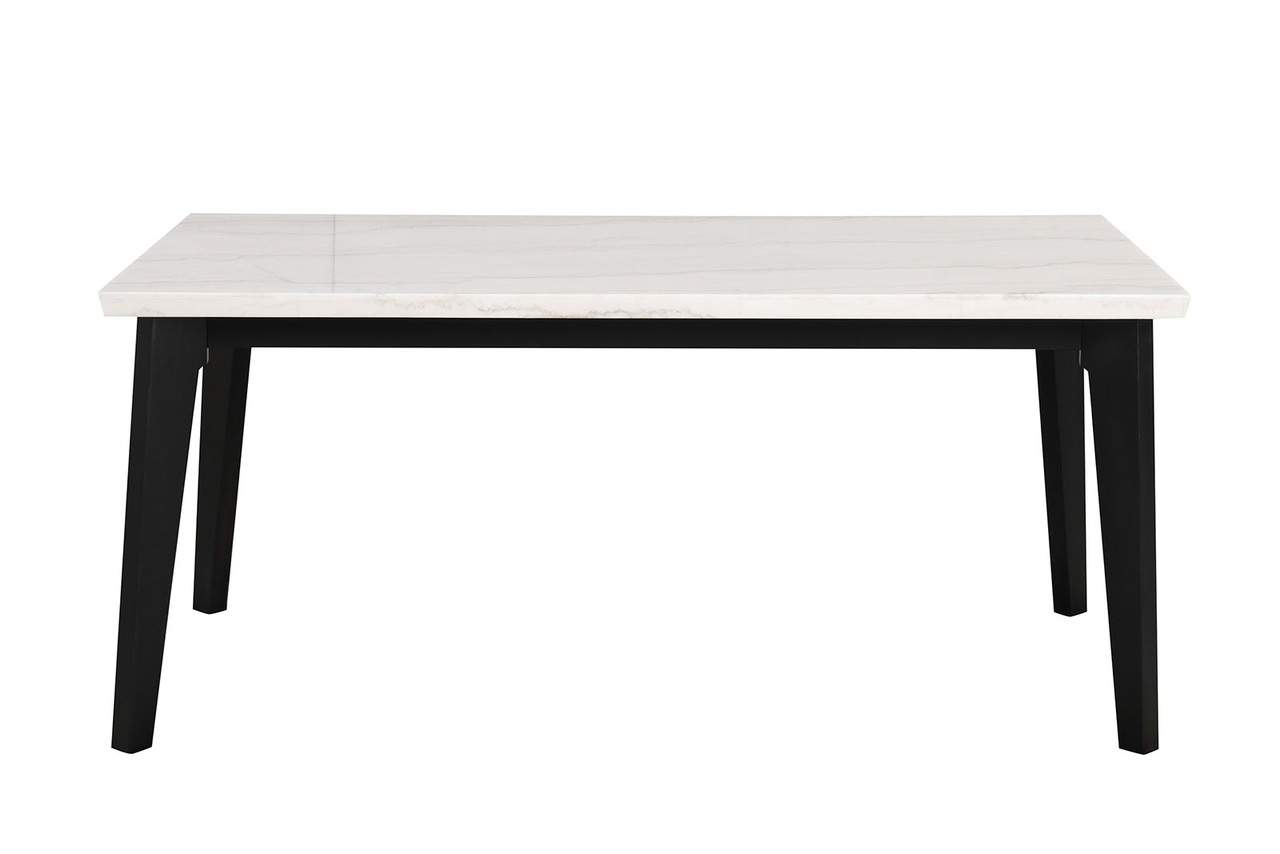 Sabro Rect Dining Table with Marble Top In Black and White by Furniture ...