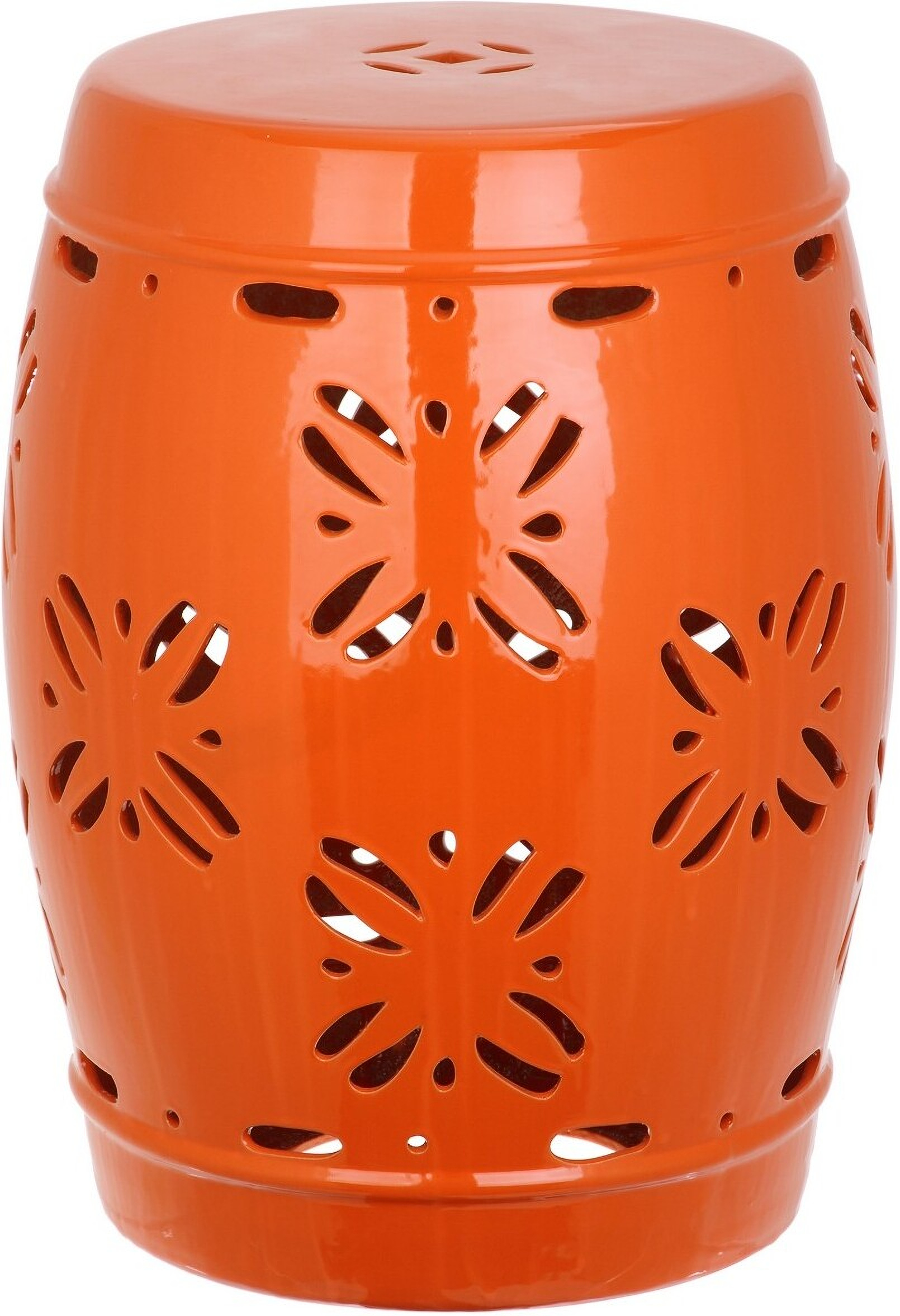 Sakura Orange Garden Stool by Safavieh | 1StopBedrooms