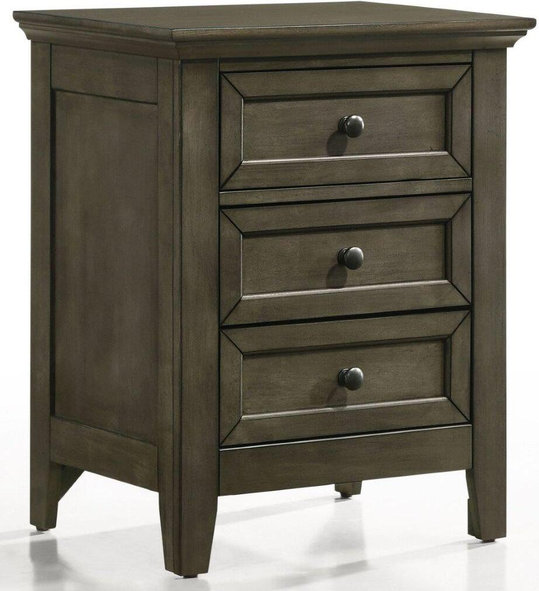 San Mateo Gray 3 Drawer Nightstand by Intercon 1StopBedrooms