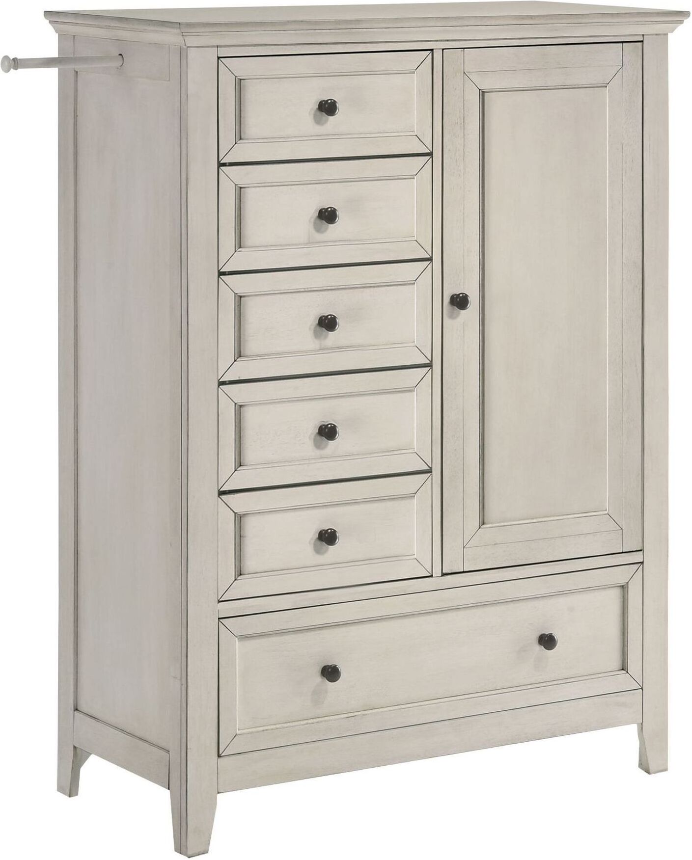 San Mateo Youth Rustic White Chifferobe Armoire by Intercon | 1StopBedrooms
