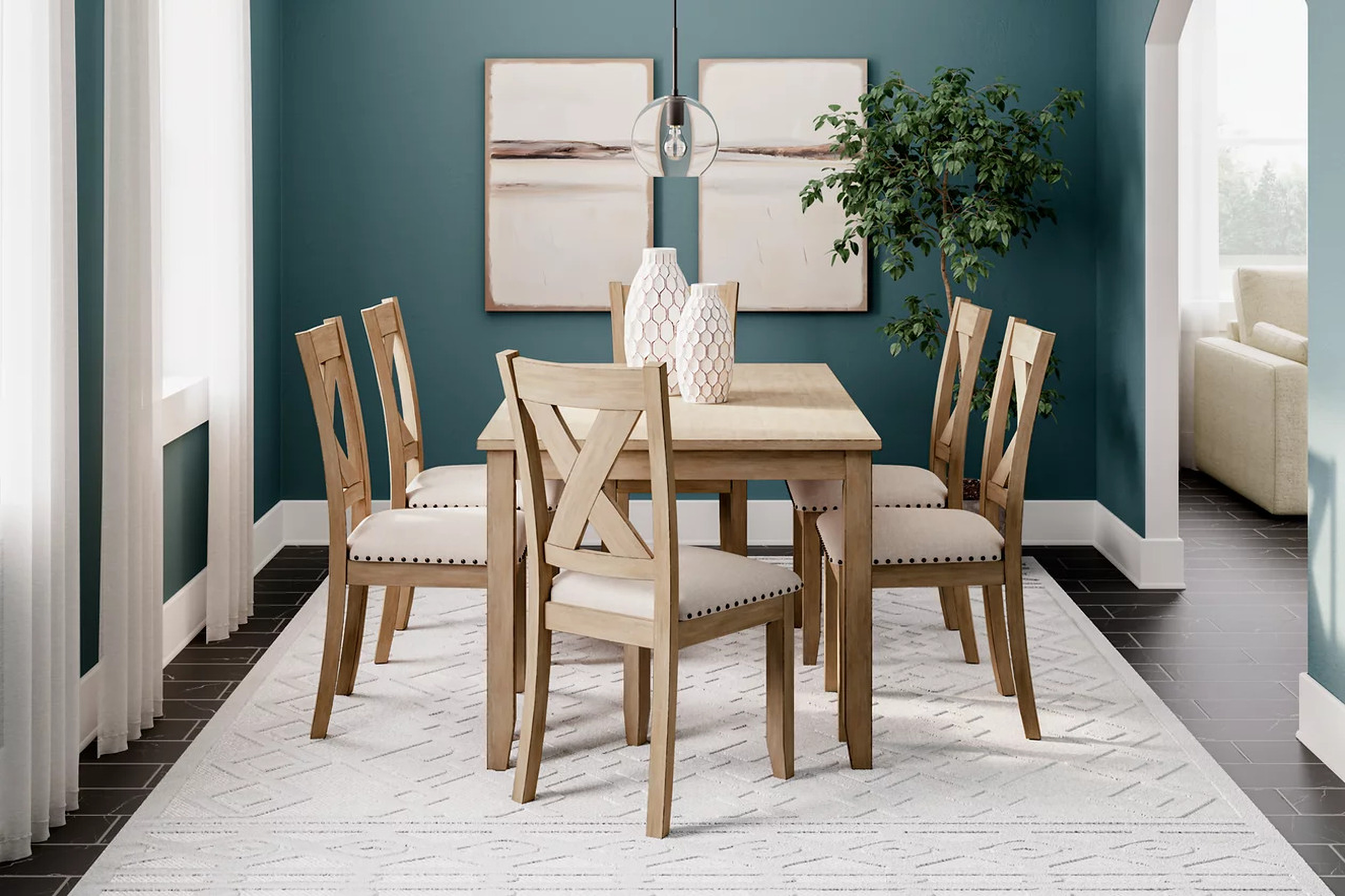 Ashley furniture rectangular discount dining room table