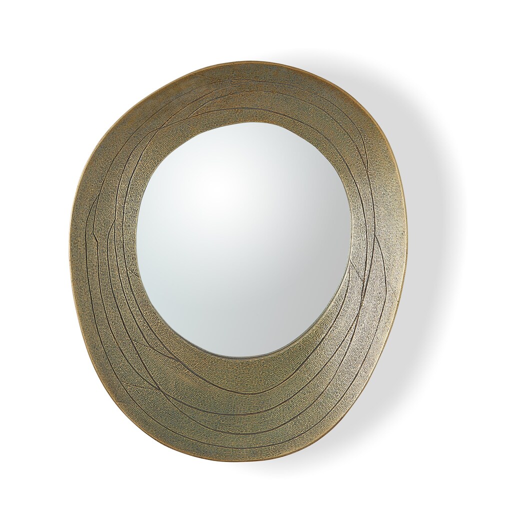 Saturn Large Mirror In Antique Gold by Global Views | 1StopBedrooms