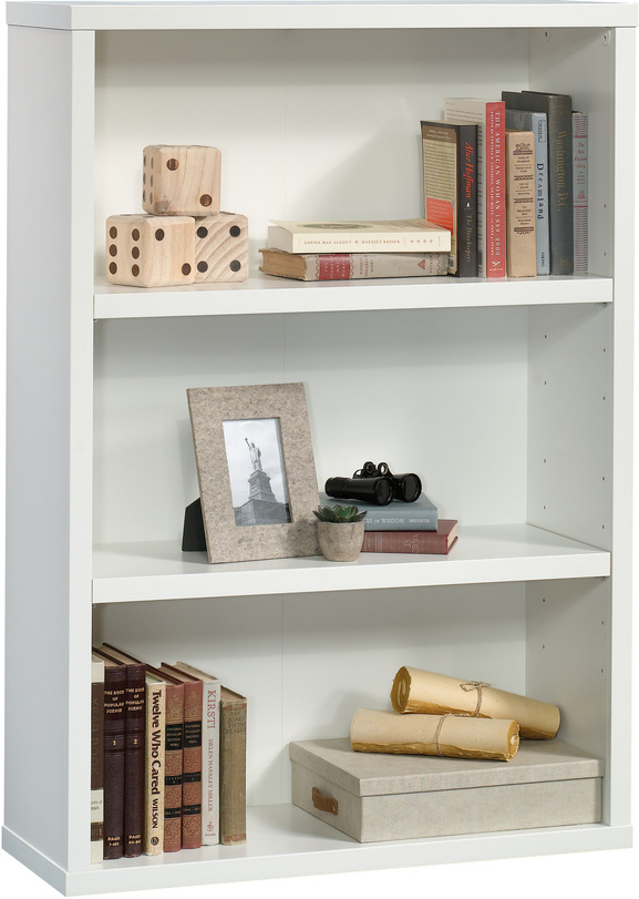 Sauder - Soft White 3-Shelf Storage Cubby