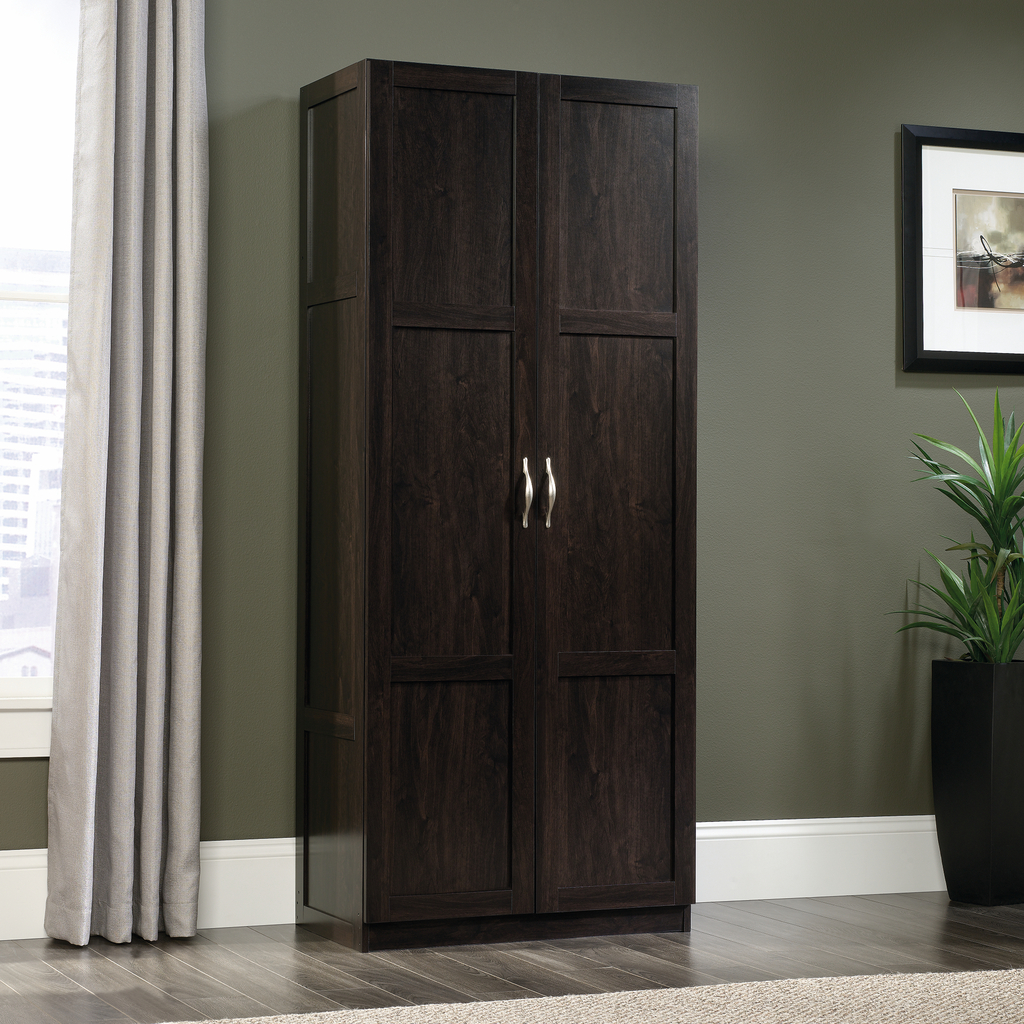 Sauder Sliding Door Storage Cabinet, Rural Pine Finish