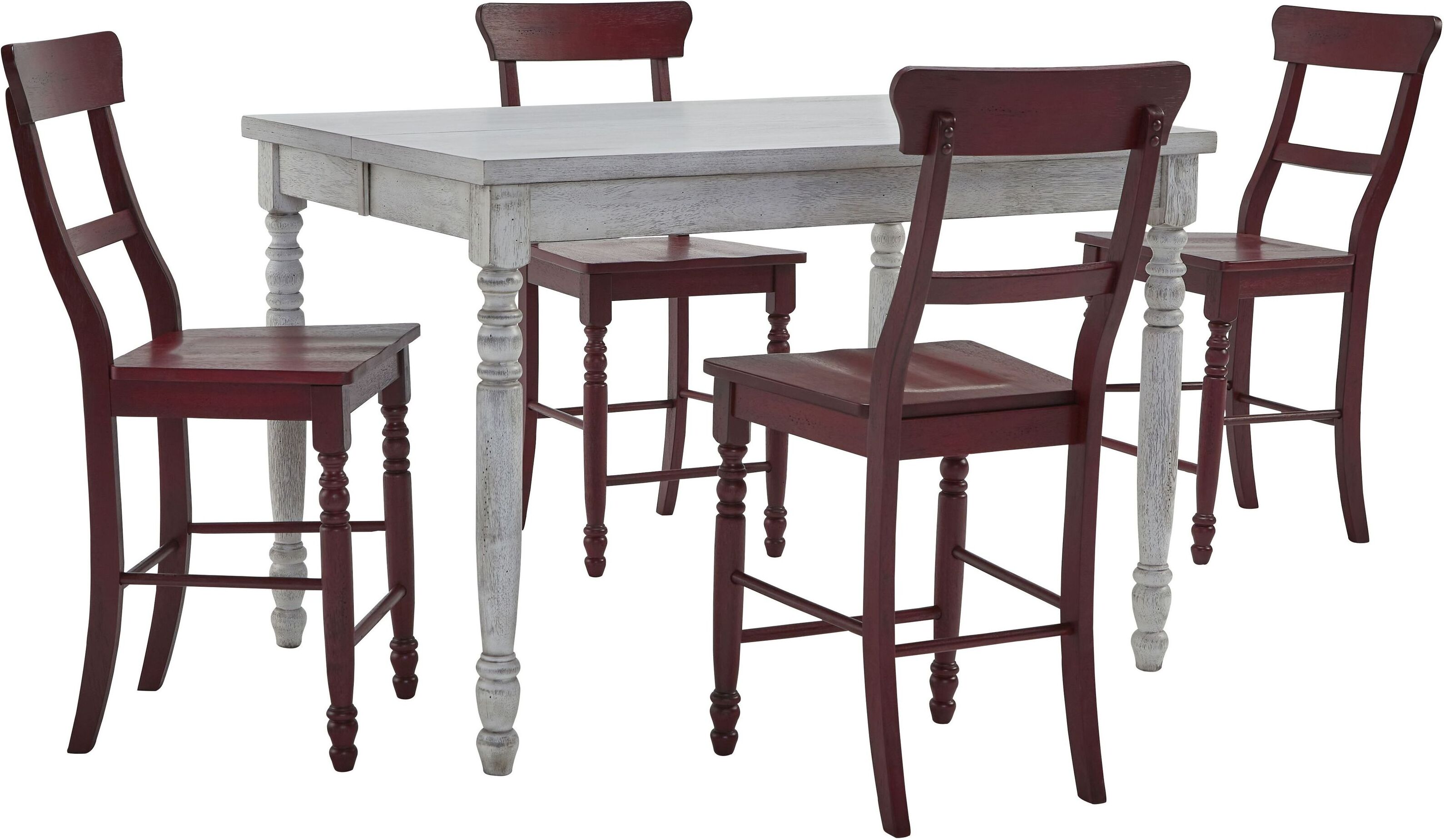 Savannah Court Antique White Extendable Counter Height Dining Room Set Savannah Court Antique White Extendable Counter Height Dining Room Set