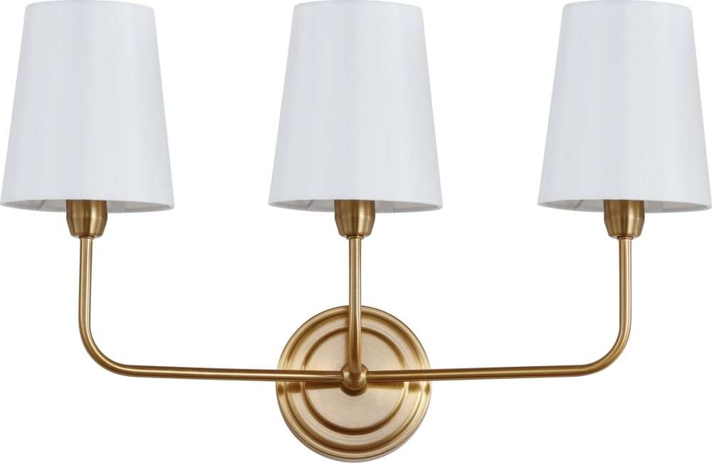 Sawyer Brass Gold Three Light Wall Sconce 1StopBedrooms
