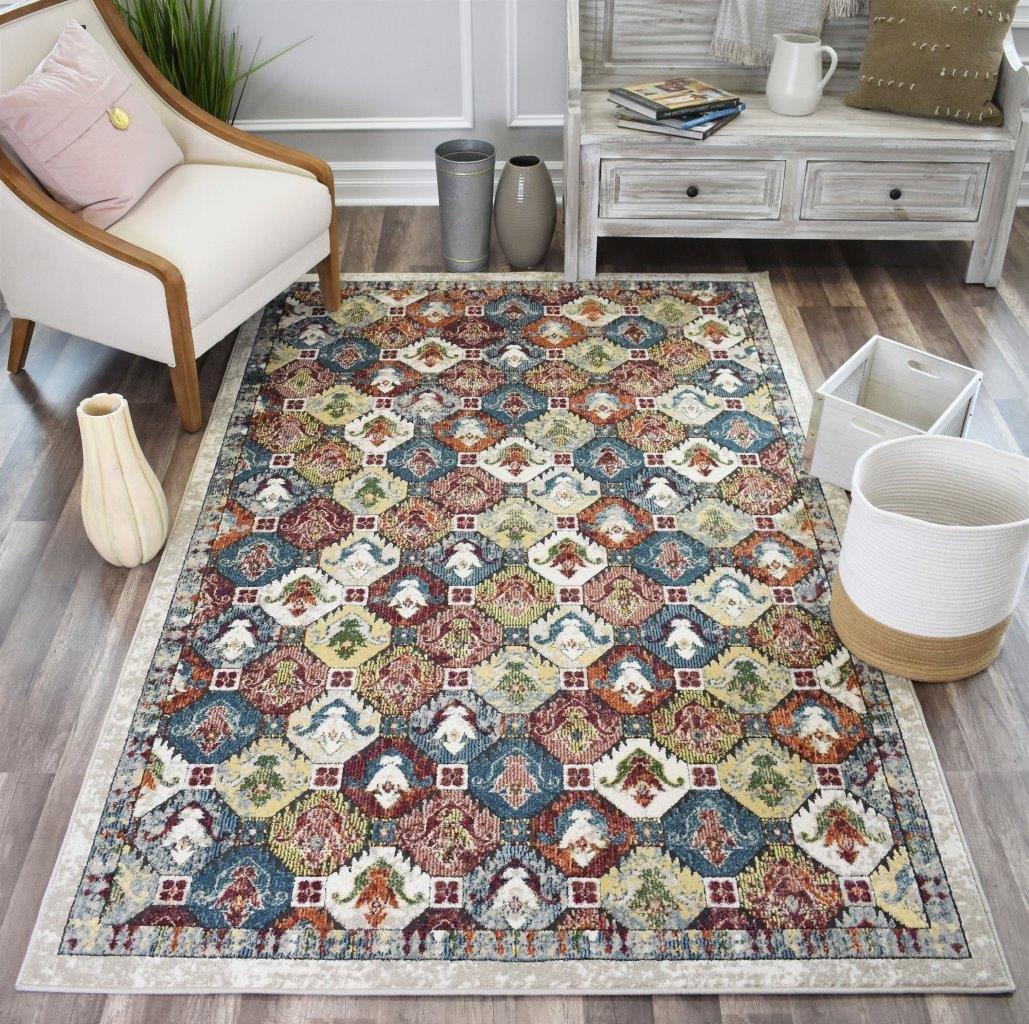 Sela jr10a heirloom transitional vintage ivory 2 2 x 4 area rug by