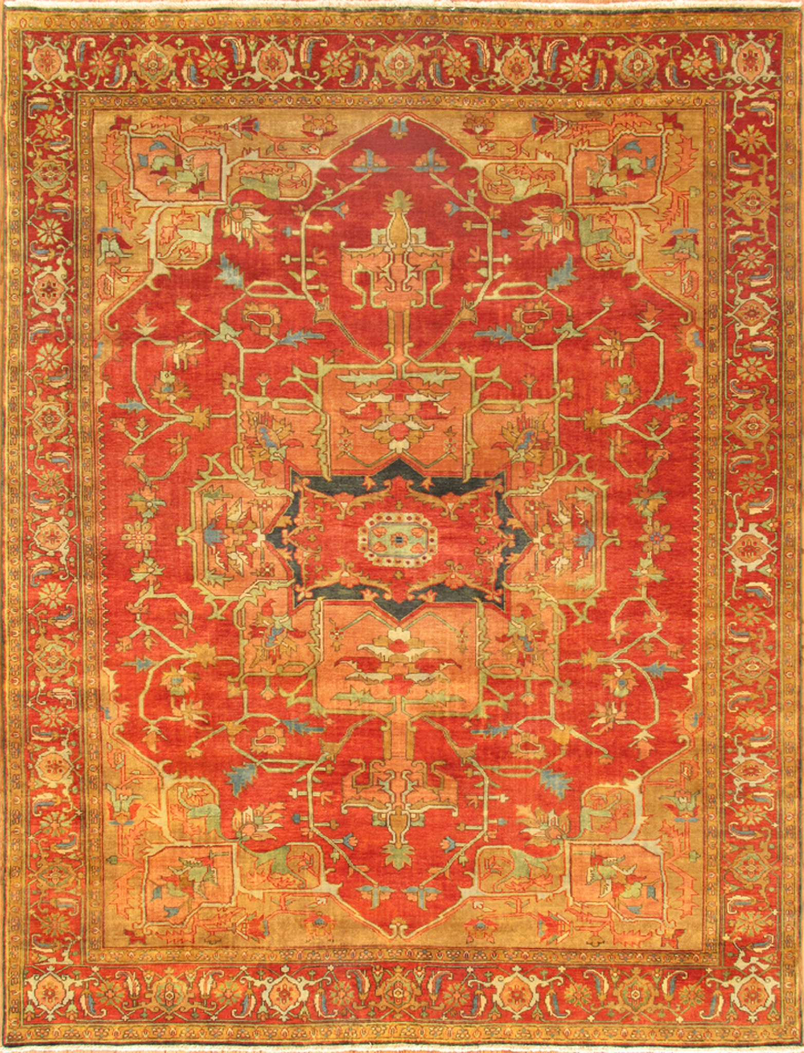 Serapi Collection Hand-Knotted Wool Area Rug (14' x 16') In Rust by ...