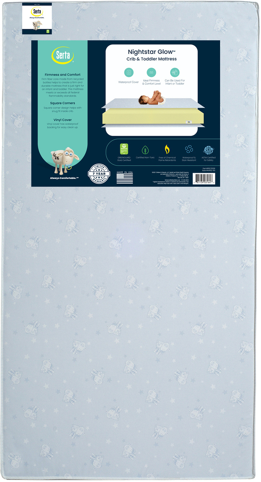 Serta nightstar sale glow crib mattress