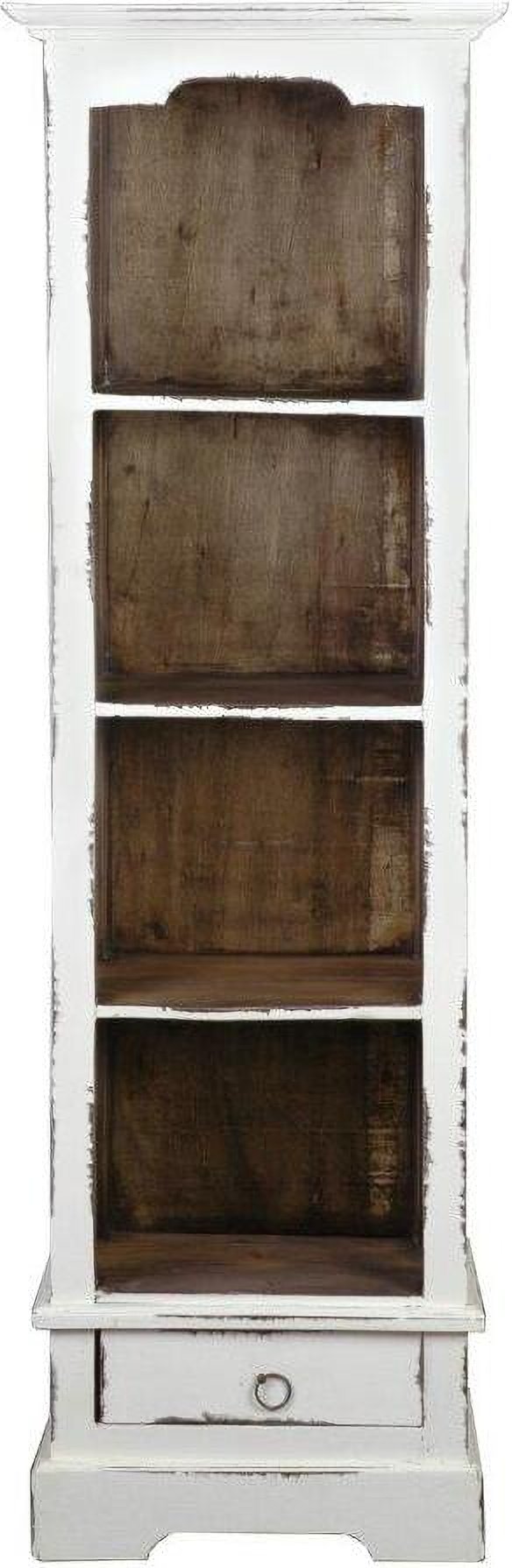 Distressed sales white bookcase