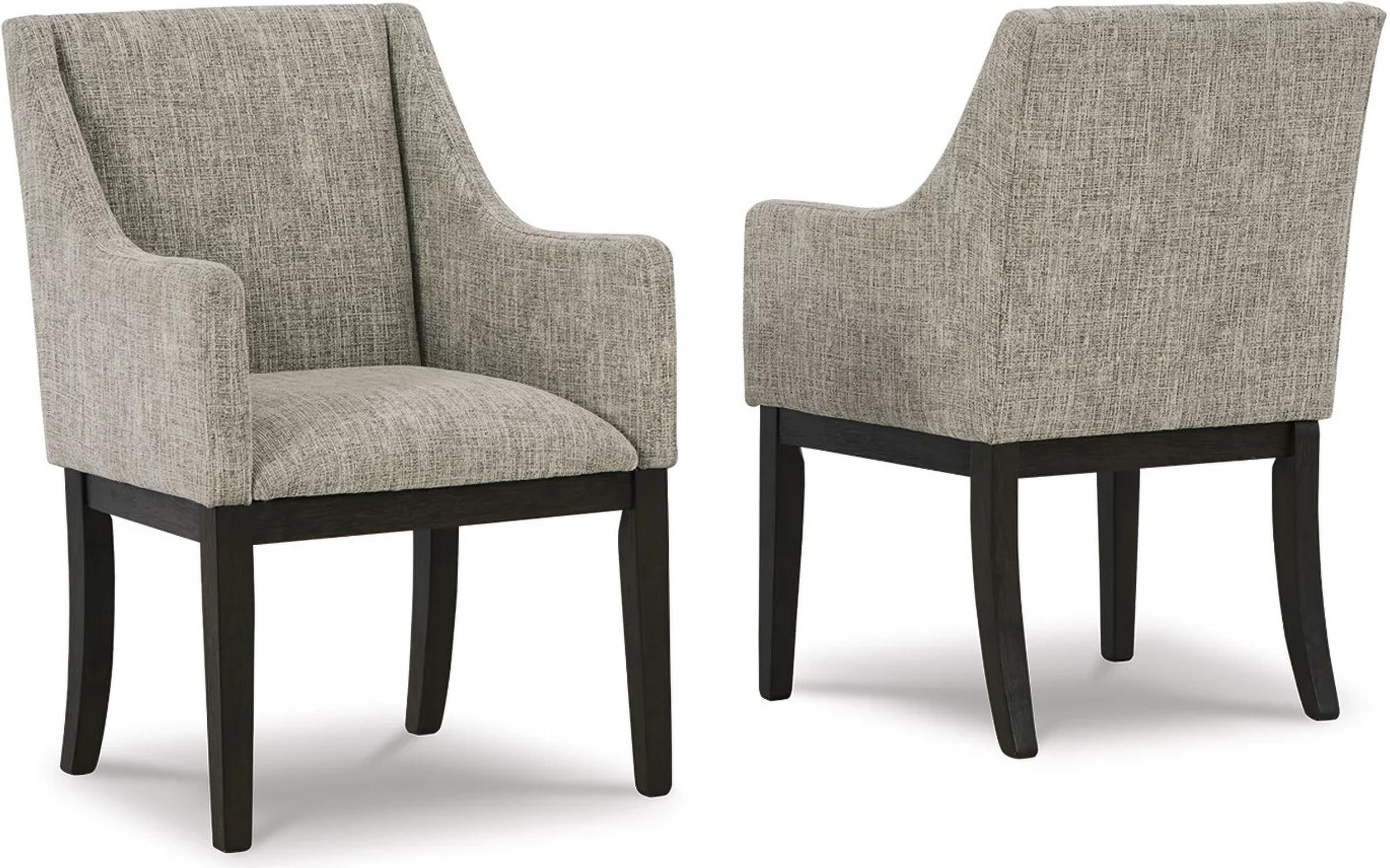 Shellingotn Dark Brown Arm Chair Set of 2 by Luxe Mod 1StopBedrooms