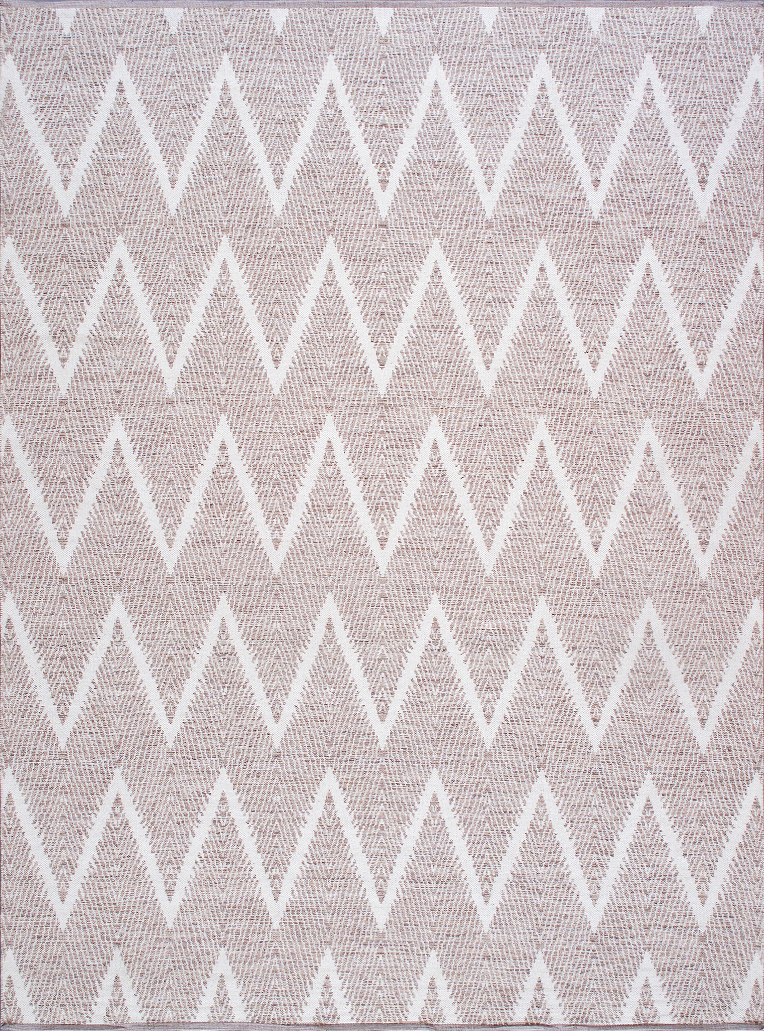 Simplicity Collection Hand-Woven Cotton Area Rug- 9' x 12' In Beige and ...