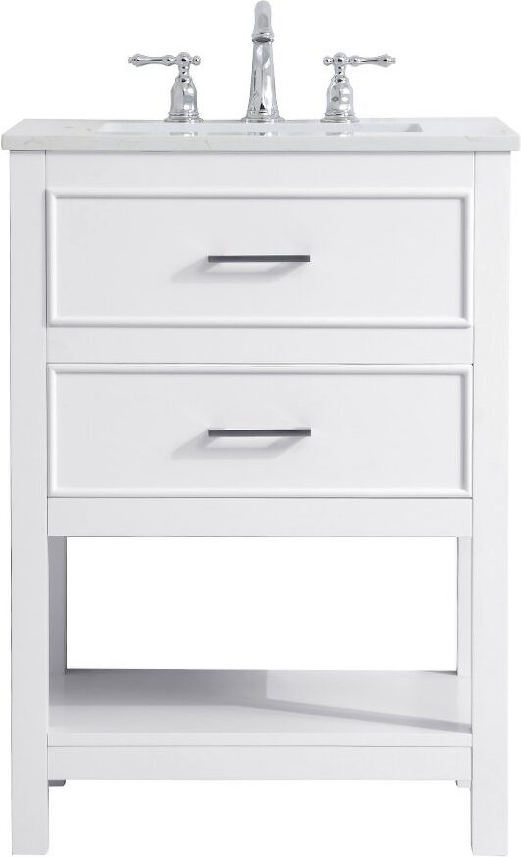 Sinclaire 24 Inch Single Bathroom Vanity In White by Elegant Lighting | 1StopBedrooms