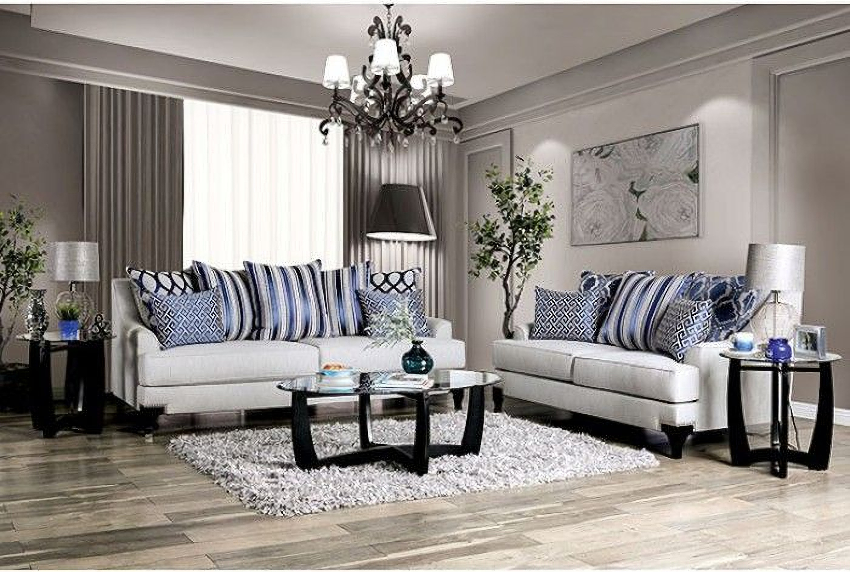 Sisseton Light Gray Living Room Set by Furniture of America | 1StopBedrooms