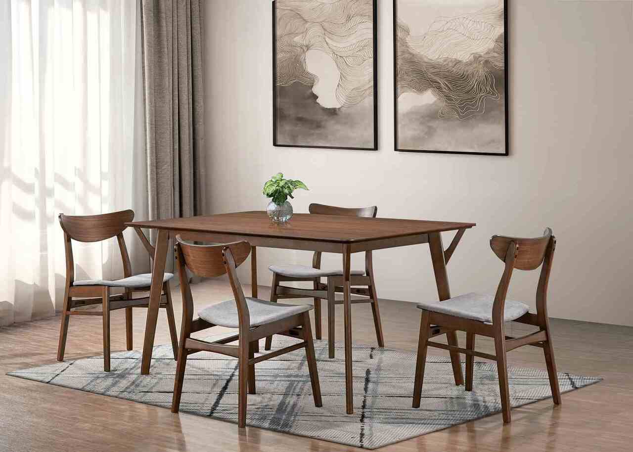 Skien Dining Room Set In Walnut by Furniture of America | 1StopBedrooms